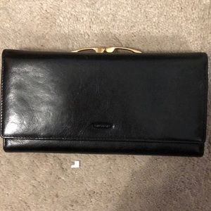 Oroton Leather Checkbook Wallet